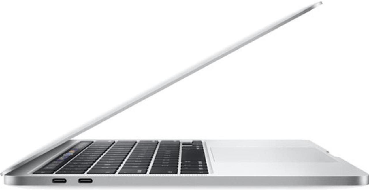 Alt view image 2 of 5 - Apple 13.3" MacBook Pro Touch Bar 1.4 GHz Intel Core i5 8GB RAM 512GB SSD Spanish Language Keyboard Silver Mid 2020