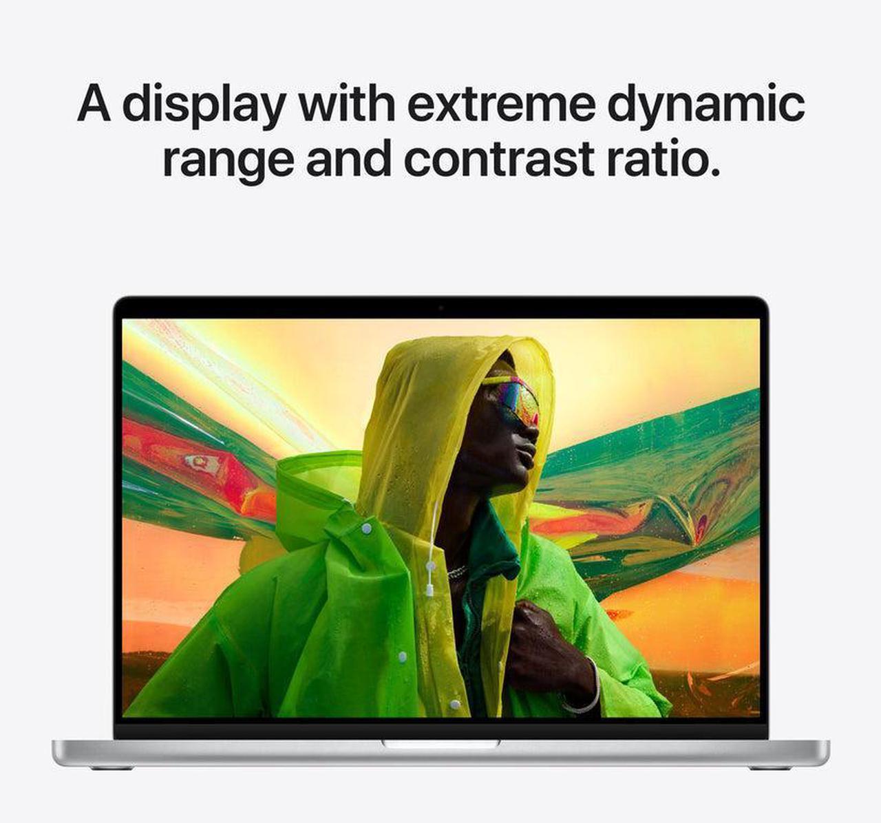 Alt view image 5 of 7 - Apple MacBook Pro 14" (2021) - Silver (Apple M1 Pro Chip / 512GB SSD / 16GB RAM)- English - Apple Care+ Expires Aug 2024