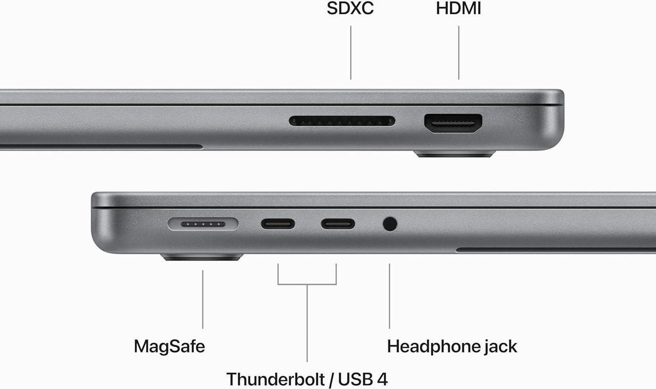 Alt view image 6 of 7 - Apple 14.2" MacBook Pro Apple M3 chip 8-core CPU 10-core GPU 16GB RAM 1TB SSD - Space Gray 2023