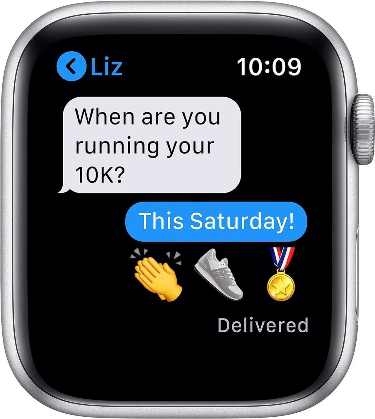 Alt view image 11 of 14 - Apple Watch Series 6 44mm Silver Aluminum Case with White Sport Band GPS M00D3LL/A A2292