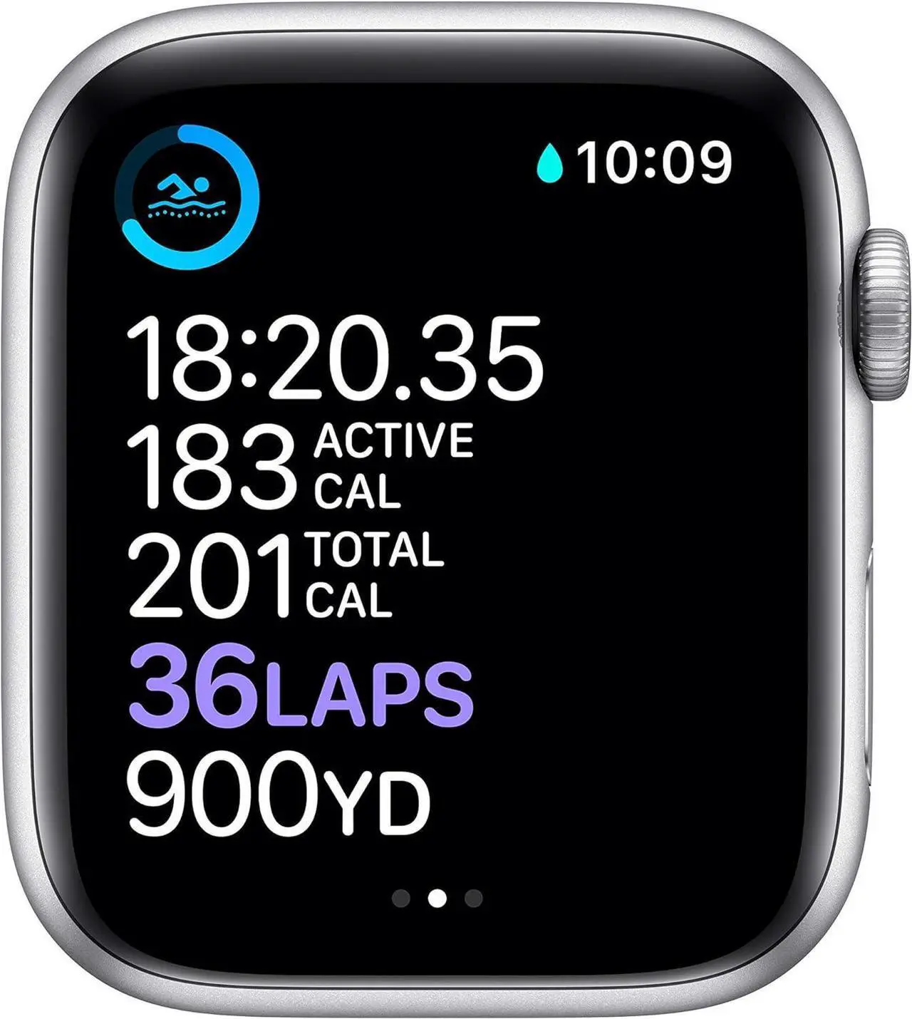 Alt view image 12 of 14 - Apple Watch Series 6 44mm Silver Aluminum Case with White Sport Band GPS M00D3LL/A A2292