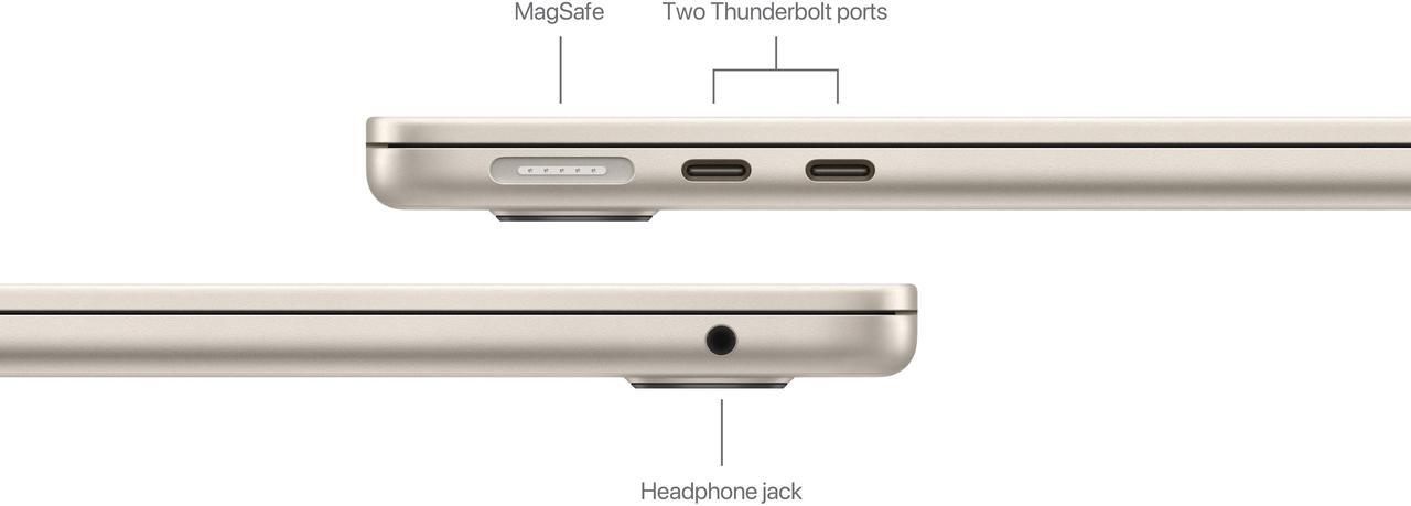 Alt view image 5 of 5 - Apple MacBook Air 13.6" Laptop - Apple M2 chip - 8GB Memory - 256GB SSD - Starlight MLY13LL/A (2022)