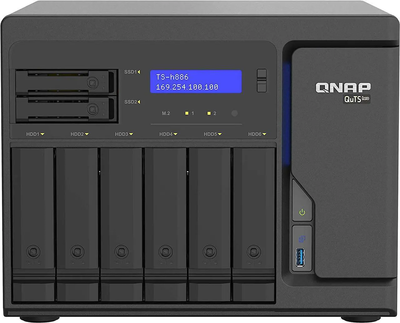 Alt view image 11 of 16 - QNAP 8-Bay QuTS hero NAS, Xeon D-1622 2.6GHz, 16GB ECC RAM