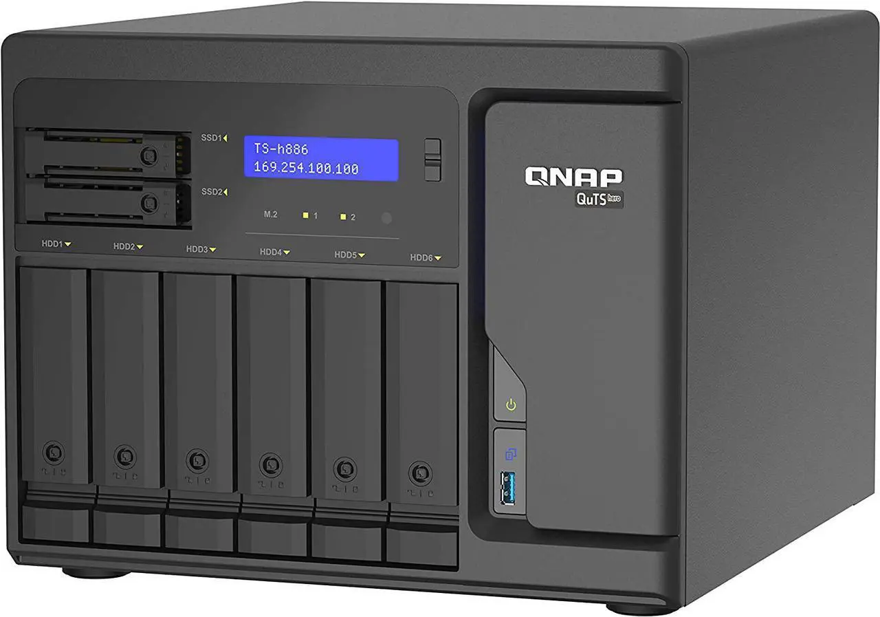 Alt view image 13 of 16 - QNAP 8-Bay QuTS hero NAS, Xeon D-1622 2.6GHz, 16GB ECC RAM