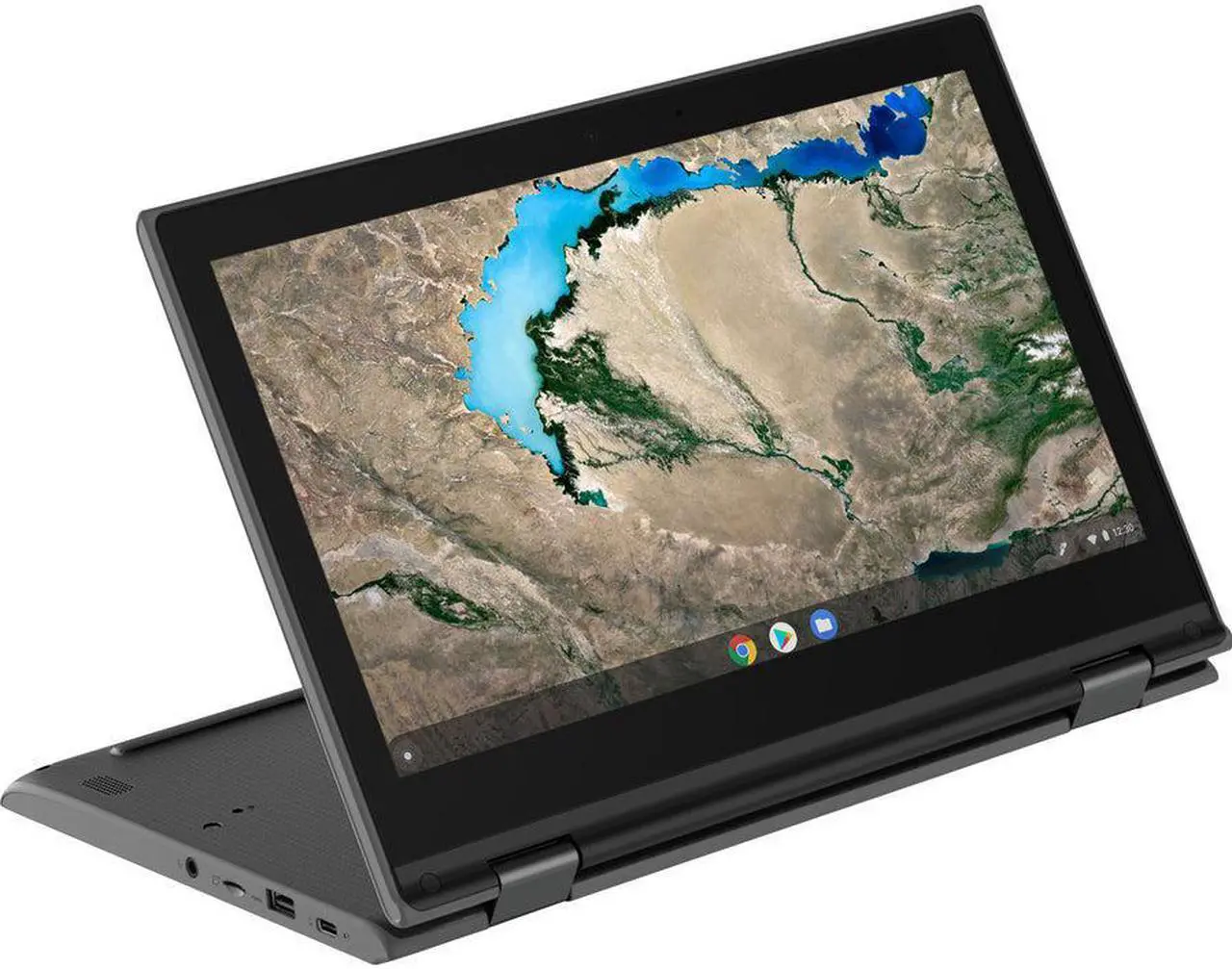 Alt view image 9 of 18 - Lenovo 300e Chromebook 2nd Gen 81MB0004US 11.6" Touchscreen Chromebook - 1366 x 768 - Celeron N4000 - 4 GB RAM - 32 GB Flash Memory - Black