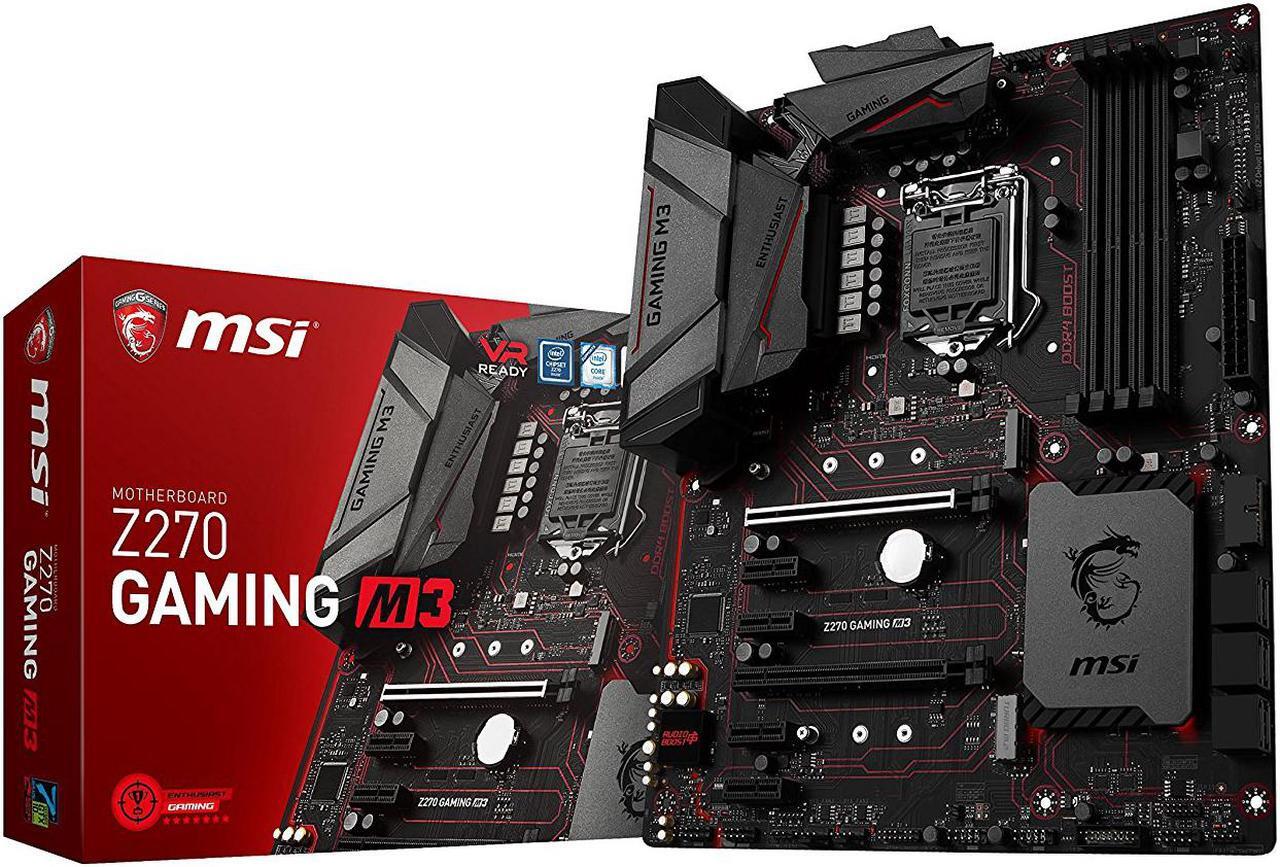 Main image of MSI Z270 GAMING M3 LGA 1151 Intel Z270 HDMI SATA 6Gb/s USB 3.1 ATX Motherboards - Intel