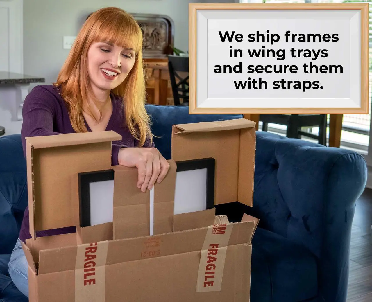Alt view image 5 of 7 - 20x24 Shadow Box Cream of Wheat White Washed Display Frame | 0.875 Inches Deep Solid Wood Shadowbox | UV Resistant Acrylic Front, Acid Free Backing, and Hanging Hardware | Waverly Picture Frame Style