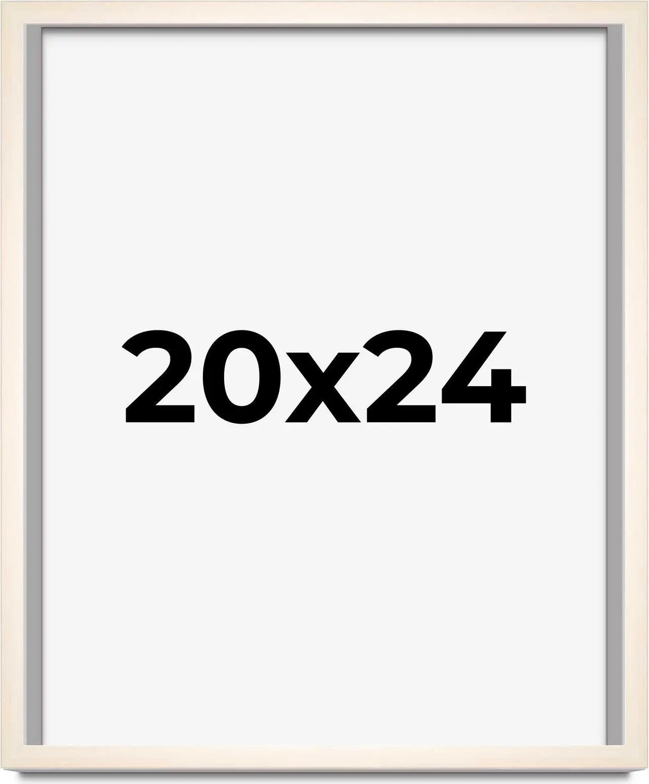 Main image of 20x24 Shadow Box Cream of Wheat White Washed Display Frame | 0.875 Inches Deep Solid Wood Shadowbox | UV Resistant Acrylic Front, Acid Free Backing, and Hanging Hardware | Waverly Picture Frame Style
