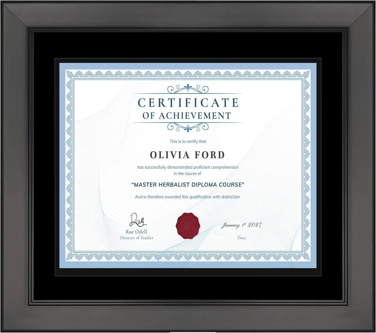 Main image of 11.5x13.5 Black Diploma Frame - Black on Black Double Mat - Displays 7.5x9.5 Diplomas with Mat or 11.5x13.5 Inch Without Mat - With Acrylic Front and Foam Board Backing