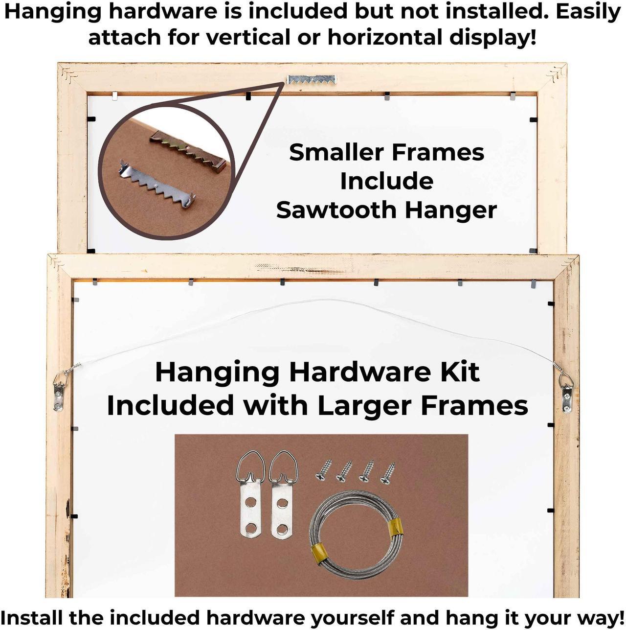 Alt view image 4 of 7 - 22x28 Black Picture Frame with 17.5x23.5 Black Mat Opening for 18x24 Image, 0.75 Inch Border, UV Acrylic Face, Acid Free Foam Back