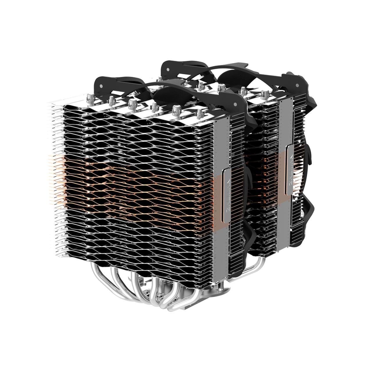 Zalman 20X Extreme Performance CPU Air Cooler, 300W TDP Dual-Blade 140mm ARGB Spider Fans for Intel LGA 1200/1151/2066/2011/X99/X79, AMD AM4/AM3, 6