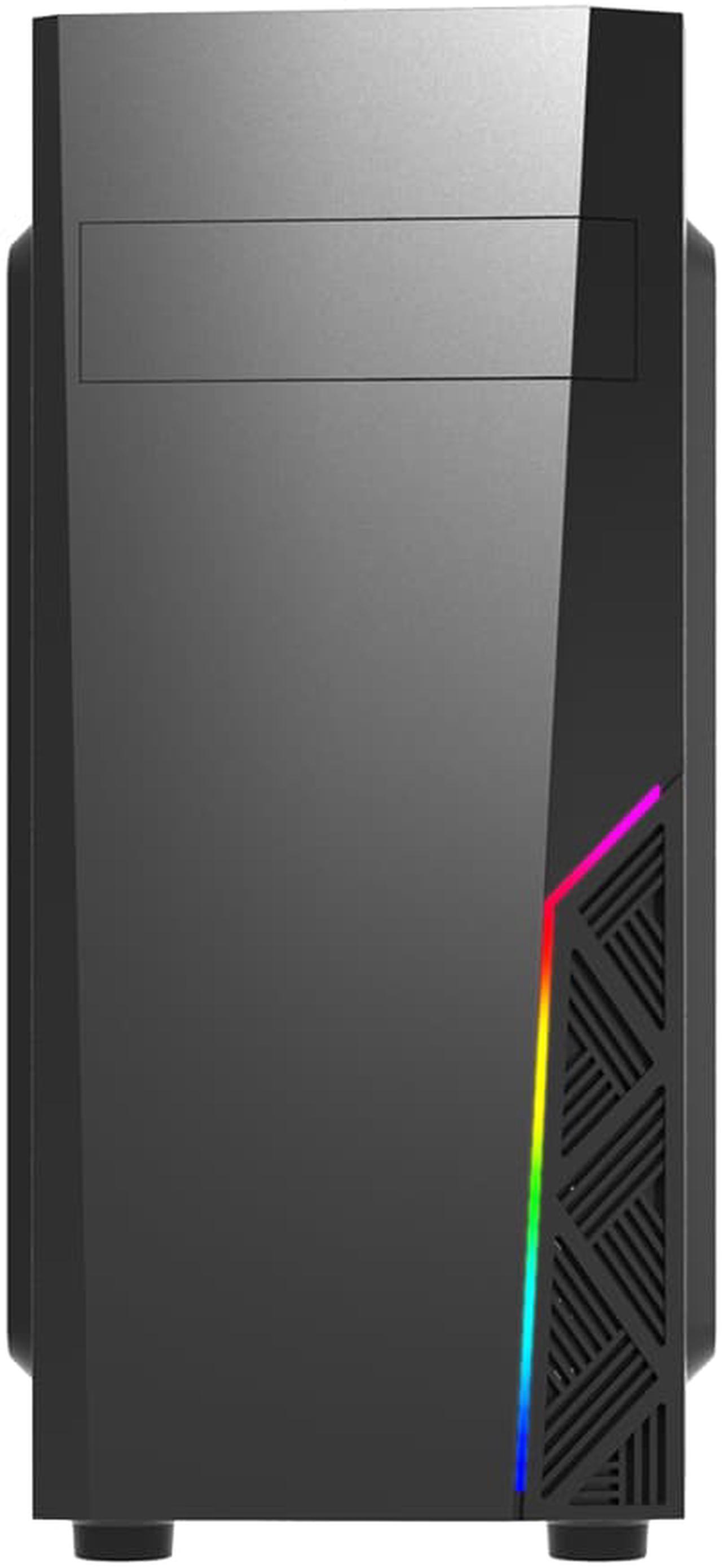 Alt view image 3 of 7 - Zalman T8 ATX Mid-Tower Gaming PC Case, Spectrum RGB Lighting Strip, Support 5.25 ODD Drive, 120mm Rear Fan Preinstalled, USB 3.0, Compact ATX / mATX Gaming Chassis, Black