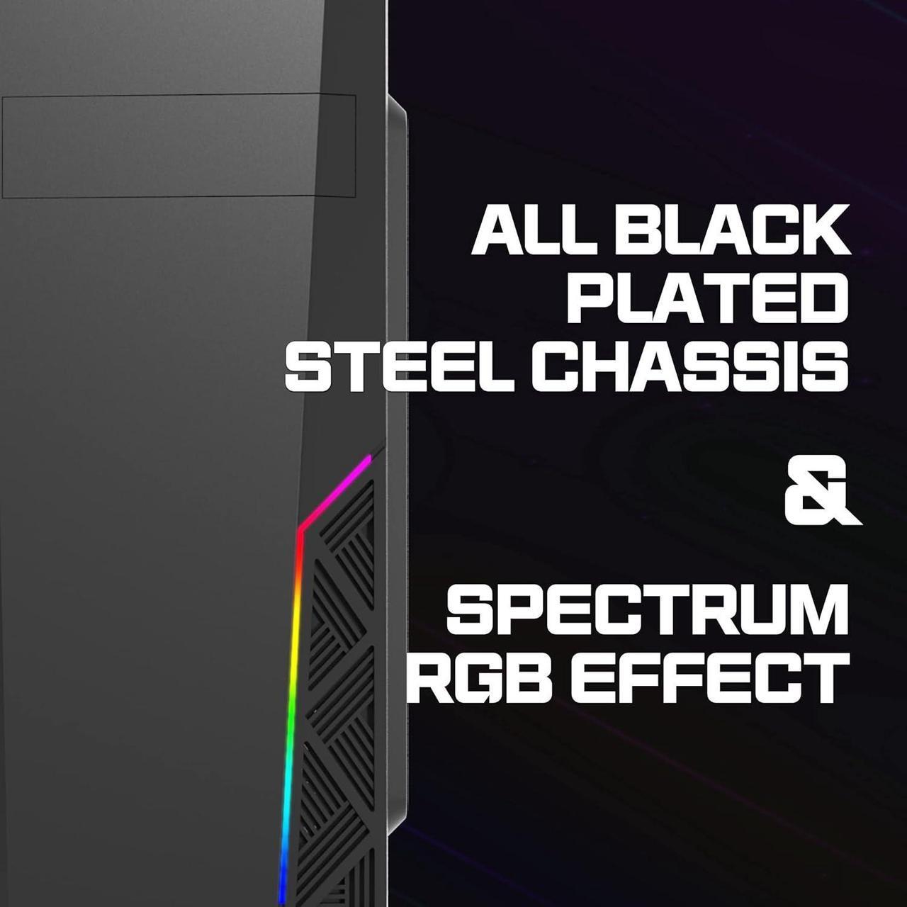 Alt view image 5 of 7 - Zalman T8 ATX Mid-Tower Gaming PC Case, Spectrum RGB Lighting Strip, Support 5.25 ODD Drive, 120mm Rear Fan Preinstalled, USB 3.0, Compact ATX / mATX Gaming Chassis, Black