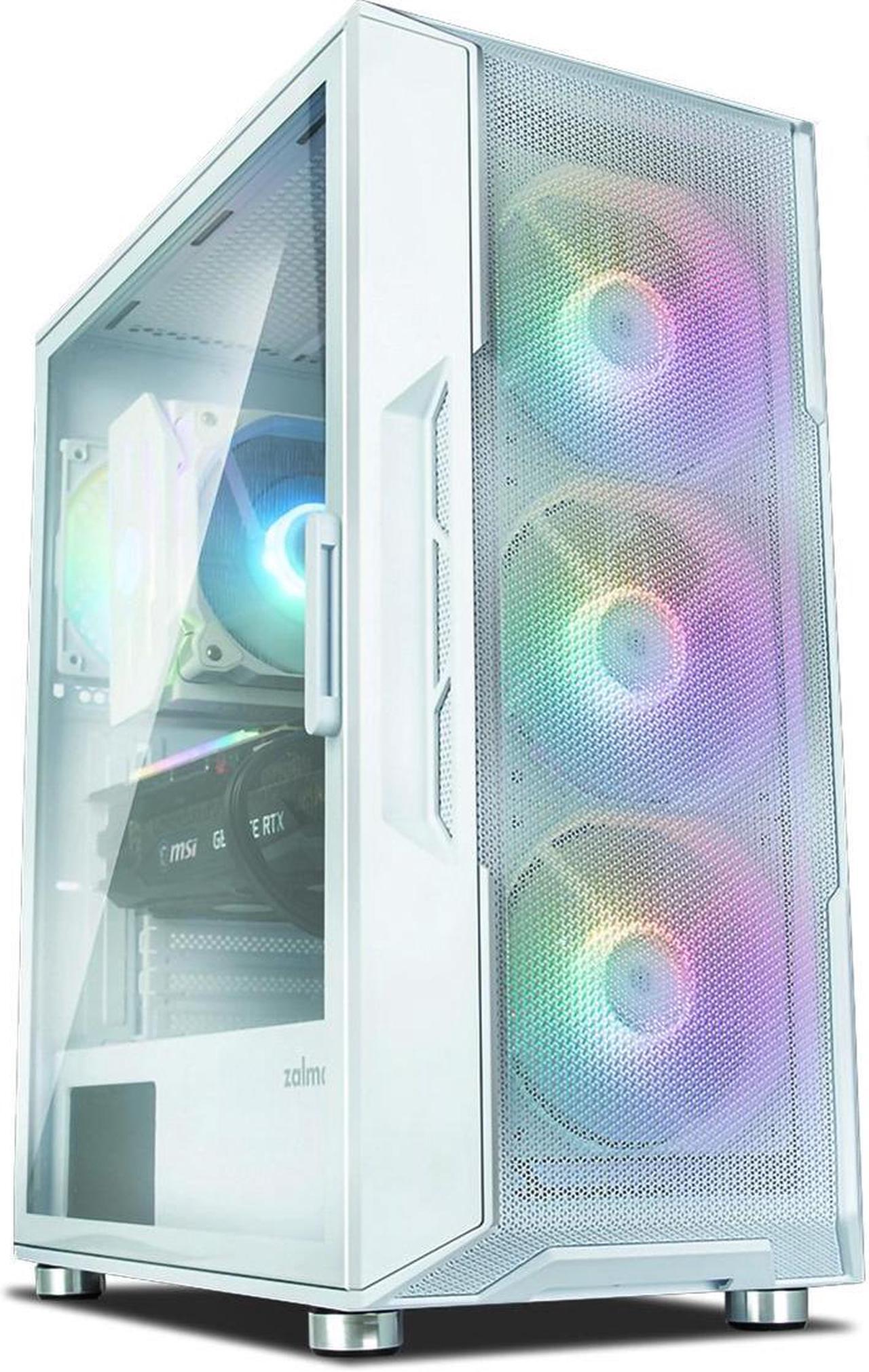 Main image of Zalman i3 NEO ATX Mid-Tower Desktop Gaming PC Case, 4 x 120mm RGB Fans Preinstalled, Mesh Front Panel for High Airflow, Tempered Glass Side Panel, White