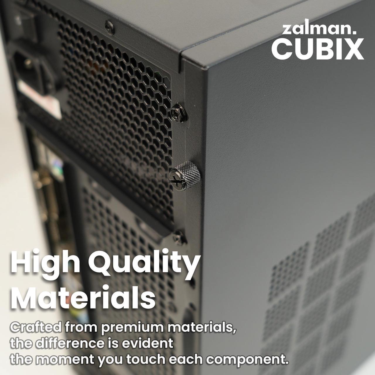 Alt view image 6 of 7 - Zalman CUBIX Compact mATX ITX PC Case, Micro-ATX/Mini-ITX/DTX, SFF Small Form Factor SFX HTPC Computer Chassis, Fits Standard ATX Power Supply, USB 3.0, Black