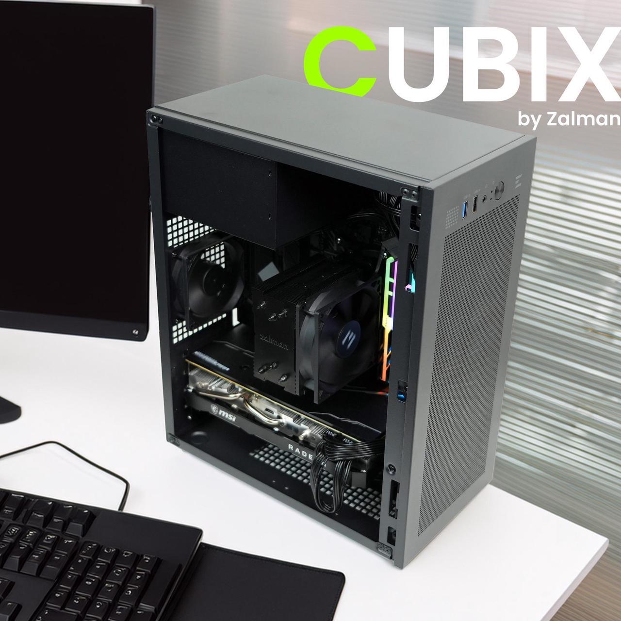 Alt view image 3 of 7 - Zalman CUBIX Compact mATX ITX PC Case, Micro-ATX/Mini-ITX/DTX, SFF Small Form Factor SFX HTPC Computer Chassis, Fits Standard ATX Power Supply, USB 3.0, Black