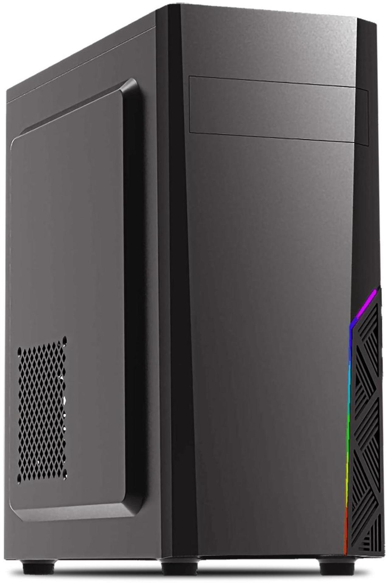 Alt view image 2 of 7 - Zalman T8 ATX Mid-Tower Gaming PC Case, Spectrum RGB Lighting Strip, Support 5.25 ODD Drive, 120mm Rear Fan Preinstalled, USB 3.0, Compact ATX / mATX Gaming Chassis, Black