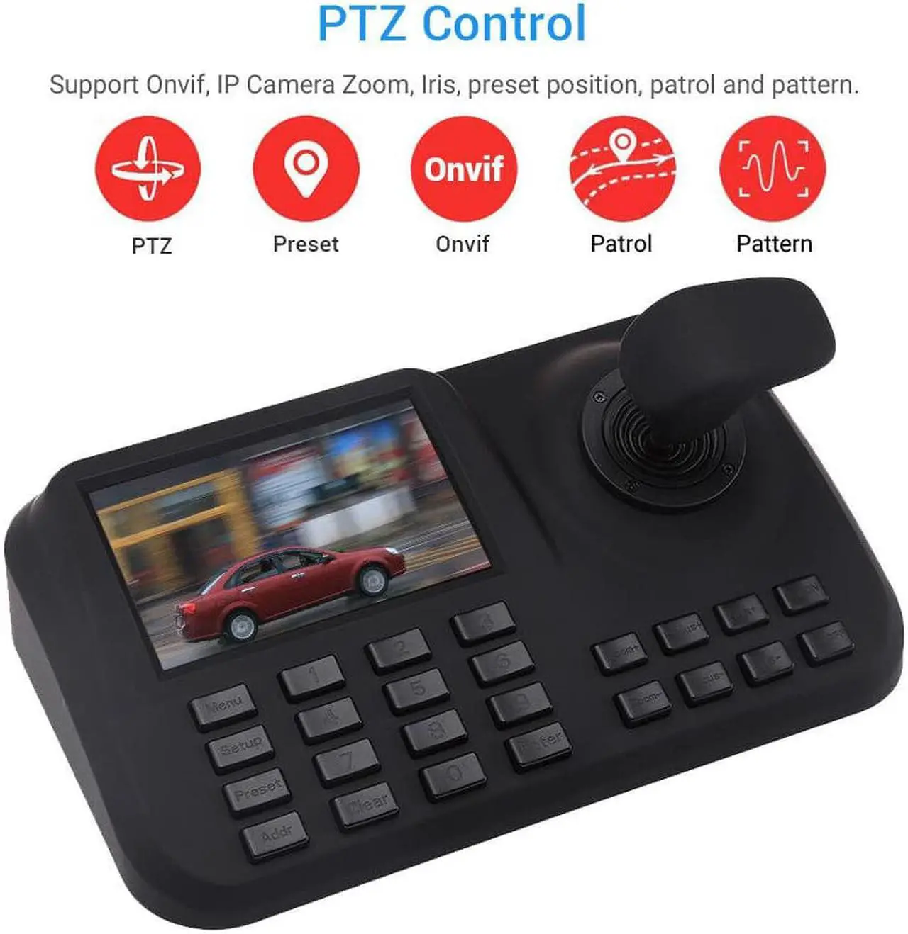 Main image of 5" PTZ Keyboard Controller Joystick CCTV Security Speed For IP Camera