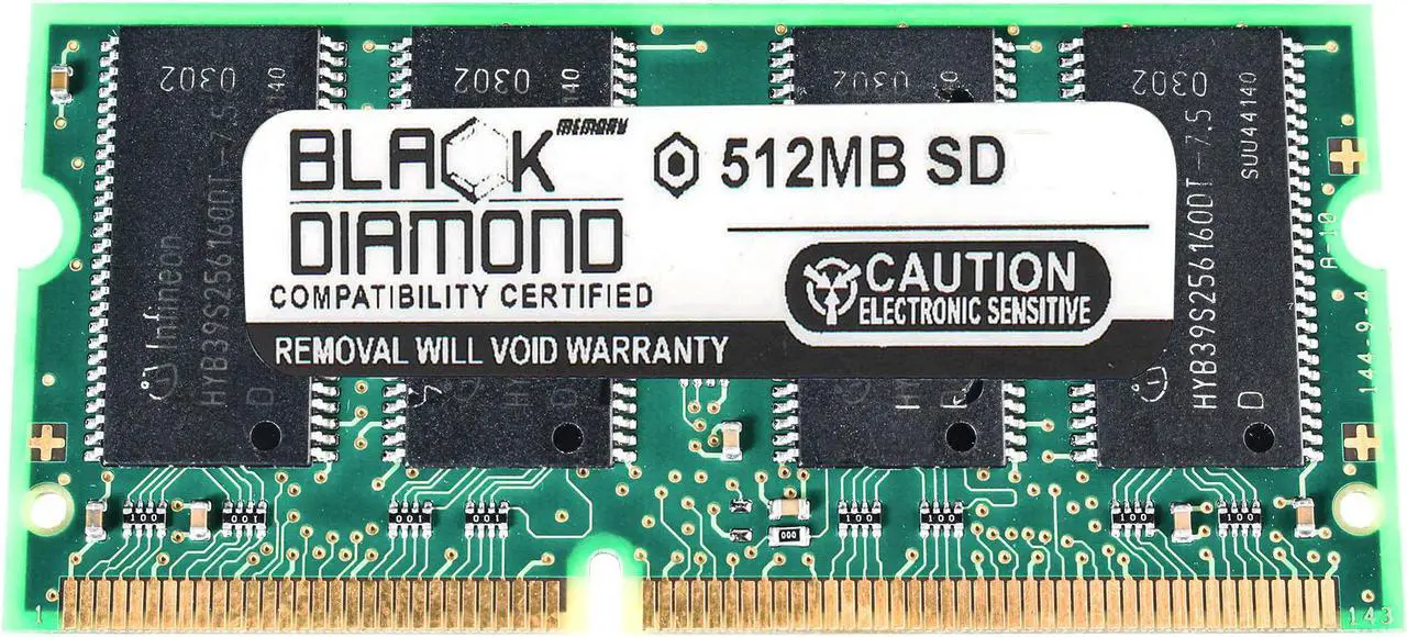 Main image of 512MB Memory RAM for Apple iBook G3 500MHz 12.1" (M8467LL/A) 144pin PC133 133MHz SDRAM SO-DIMM Black Diamond Memory Module Upgrade