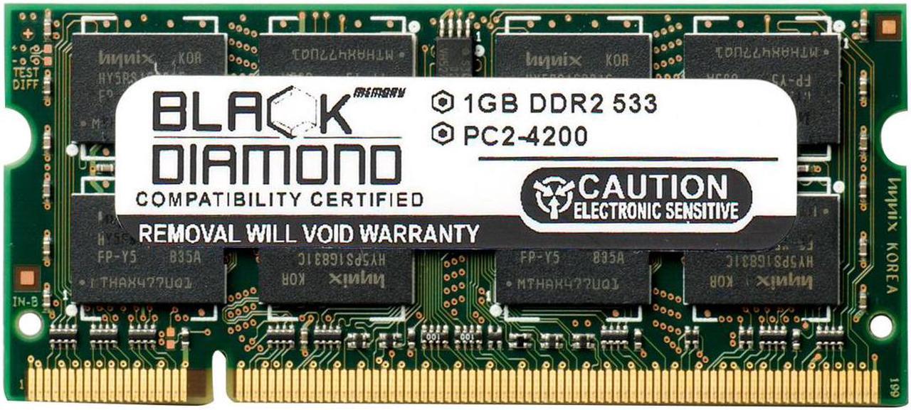 1GB Black Diamond Memory Module for Lenovo ThinkPad X41 2525 DDR2 SO-DIMM 200pin PC2-4200 533MHz Upgrade