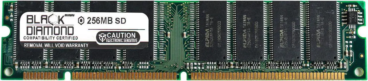 Main image of 256MB RAM Memory for Jetway J Motherboard Series J635CS (SIMM) 164pin PC133 SDRAM DIMM 133MHz Black Diamond Memory Module Upgrade