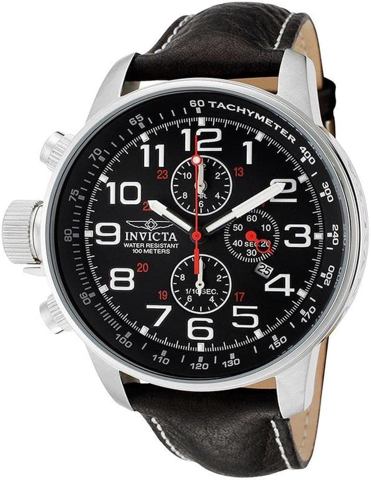 Alt view image 15 of 19 - Invicta  I-Force 2770  Leather Chronograph  Watch