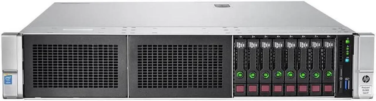 Main image of HP Proliant DL380 Gen9 G9 Server 8B SFF 2.5" 2 x Intel Xeon E5-2630 V3 2.40 GHz 16 Core 64GB DDR4 Memory 4 x 900GB 10K P440ar Raid