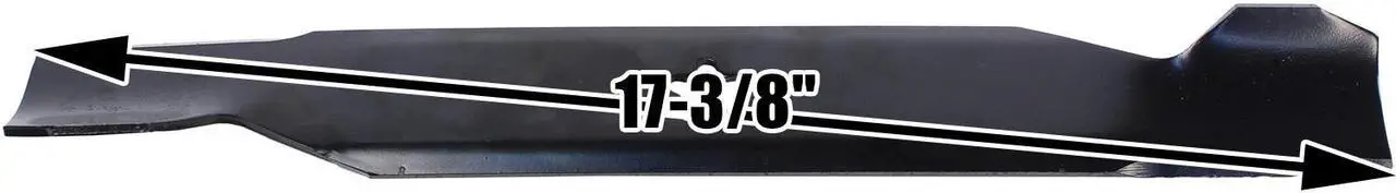 Alt view image 4 of 6 - USA Mower Blades (9) AYP380BP High Lift Blade Fits AYP® Craftsman® Husqvarna® 156468 532137380 917137380MS 917137380P Length 17-3/8in. Width 2-1/4in. Thickness .150in. Center Hole 5 PT ST 50in. Deck