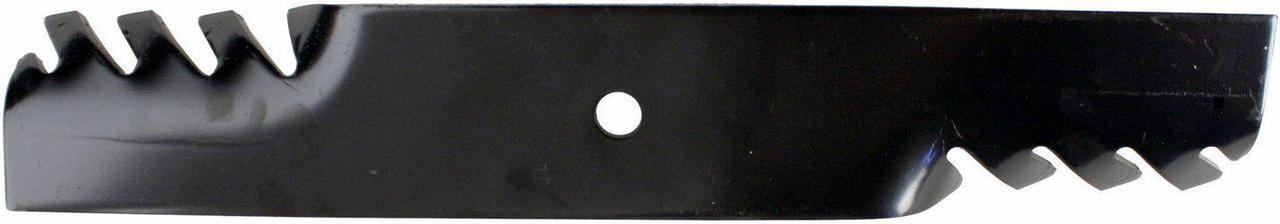 Alt view image 3 of 7 - USA Mower Blades (3) CMB185BP Toothed Extra High Lift Blade Fits Bobcat® 11211102 272254302 32022A WM132022 Length 18 in. Width 3 in. Thickness .250 in. Center Hole 5/8 in. 36 in. and 52 in. Deck