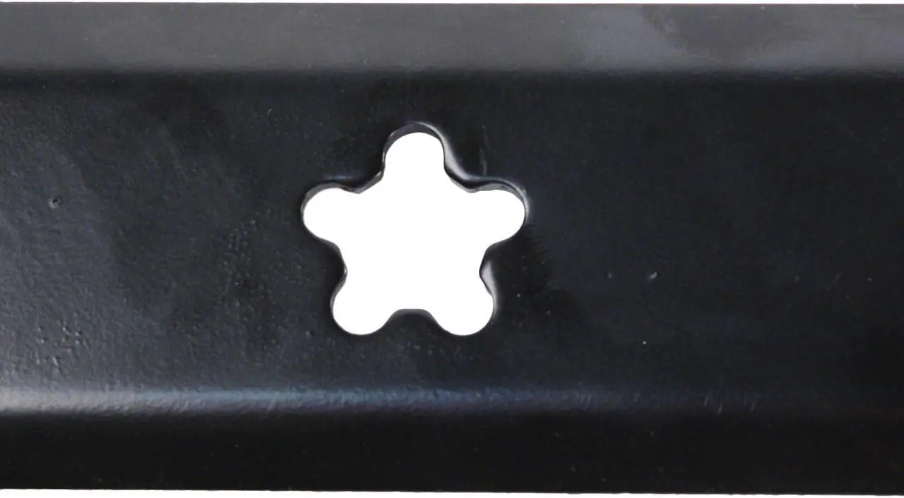 Alt view image 6 of 6 - USA Mower Blades (9) AYP380BP High Lift Blade Fits AYP® Craftsman® Husqvarna® 156468 532137380 917137380MS 917137380P Length 17-3/8in. Width 2-1/4in. Thickness .150in. Center Hole 5 PT ST 50in. Deck