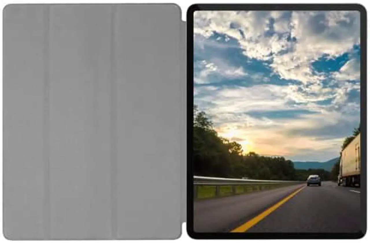 Alt view image 6 of 6 - Gray Folio Flip Case Cover Viewing Stand for Apple iPad Pro 11" (2018)