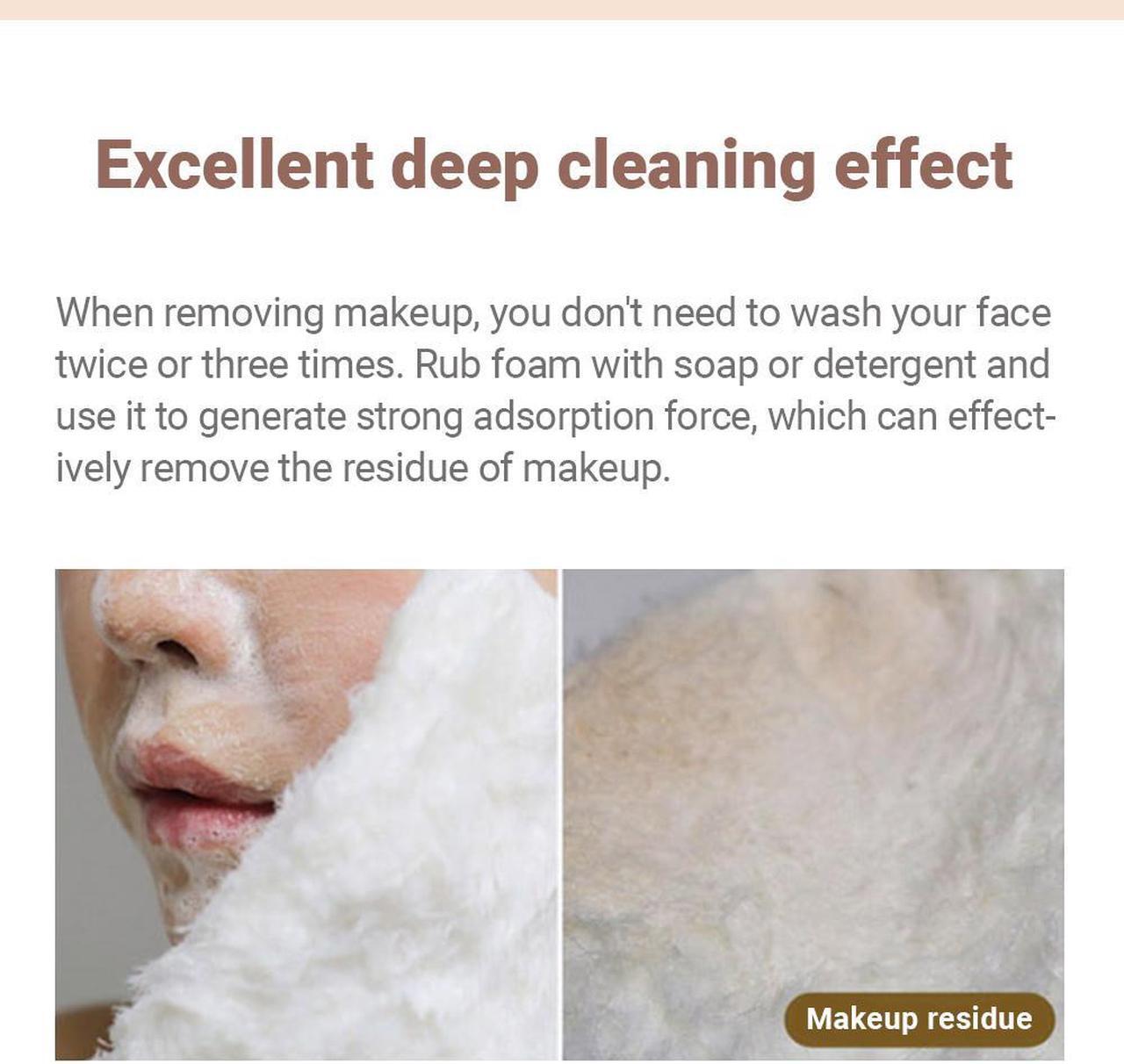 Alt view image 6 of 7 - 100% Viscose Facial Washcloth, Makeup Remover Cloth for Face, Excellent Deep Cleansing, German Dermatest Excellent, 6 Months Durable (6.7X9.4) 2 sets