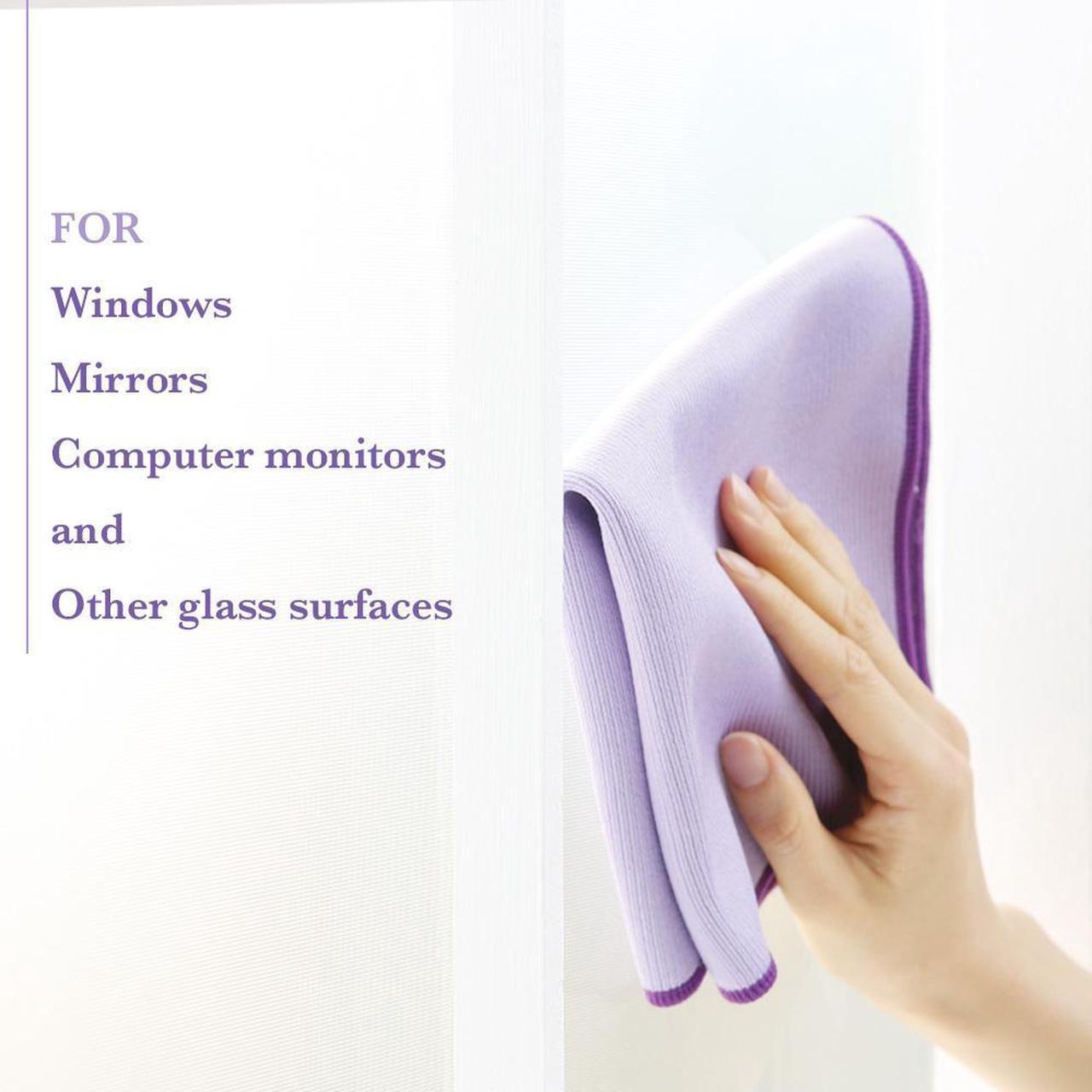 Alt view image 4 of 7 - Window & Glass Cloth, Double-sided, Residue-free, Easy to clean (3 sets)