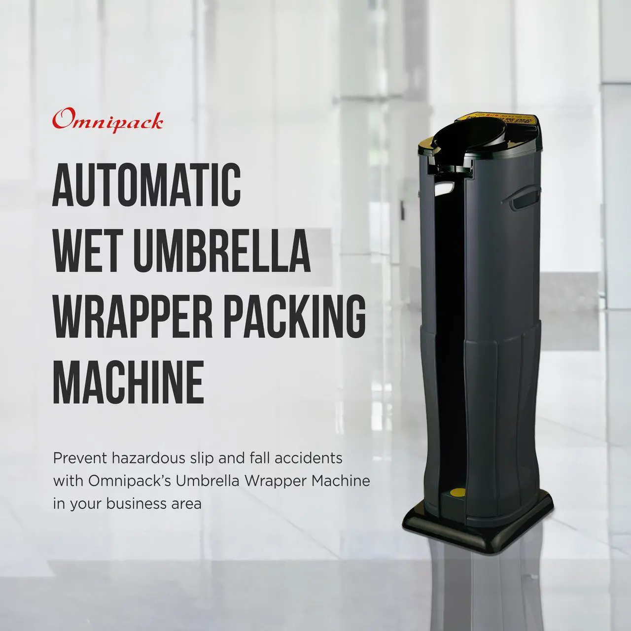 Alt view image 2 of 7 - Automatic Wet Umbrella Wrapper Packing Machine, Bags Dispenser Holder