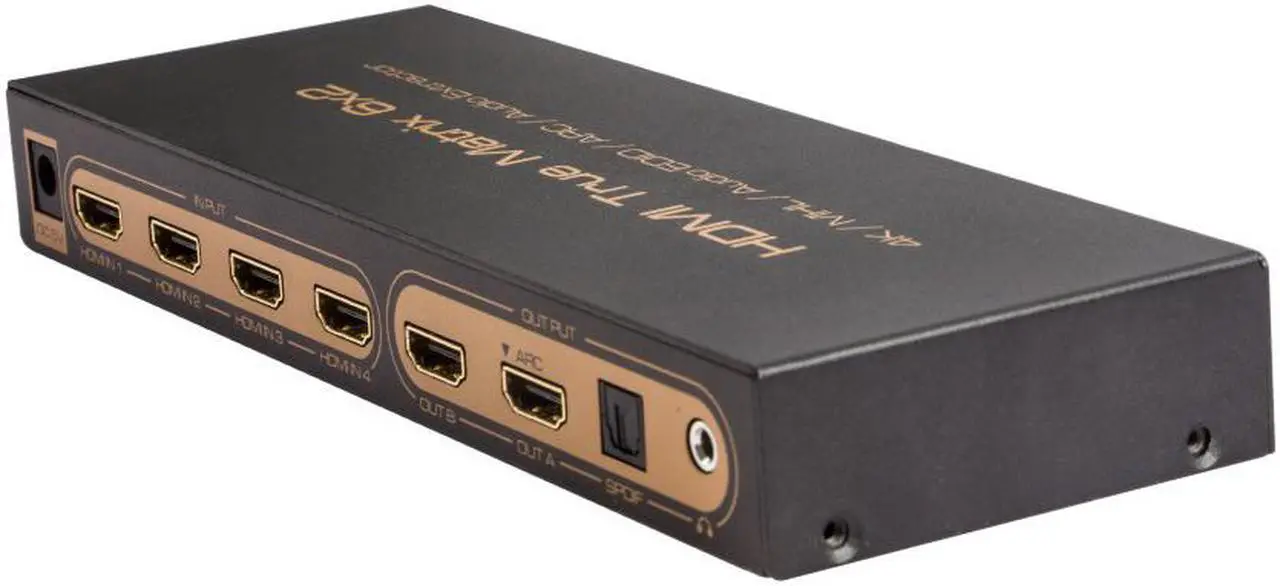 Alt view image 4 of 6 - 6x2 HDMI Matrix,4K /Audio EDID/ARC/Audio Extractor,Support infrared remote control,HDMI supports Full HD,3D and 4Kx2K video.