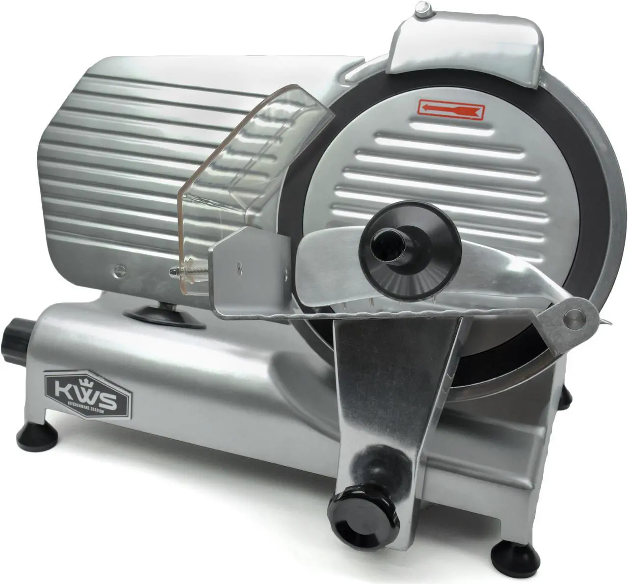 Main image of KWS Premium Commercial 320w Electric Meat Slicer 10" with Non-sticky Teflon Blade, Frozen Meat/ Cheese/ Food Slicer Low Noises Commercial and Home Use