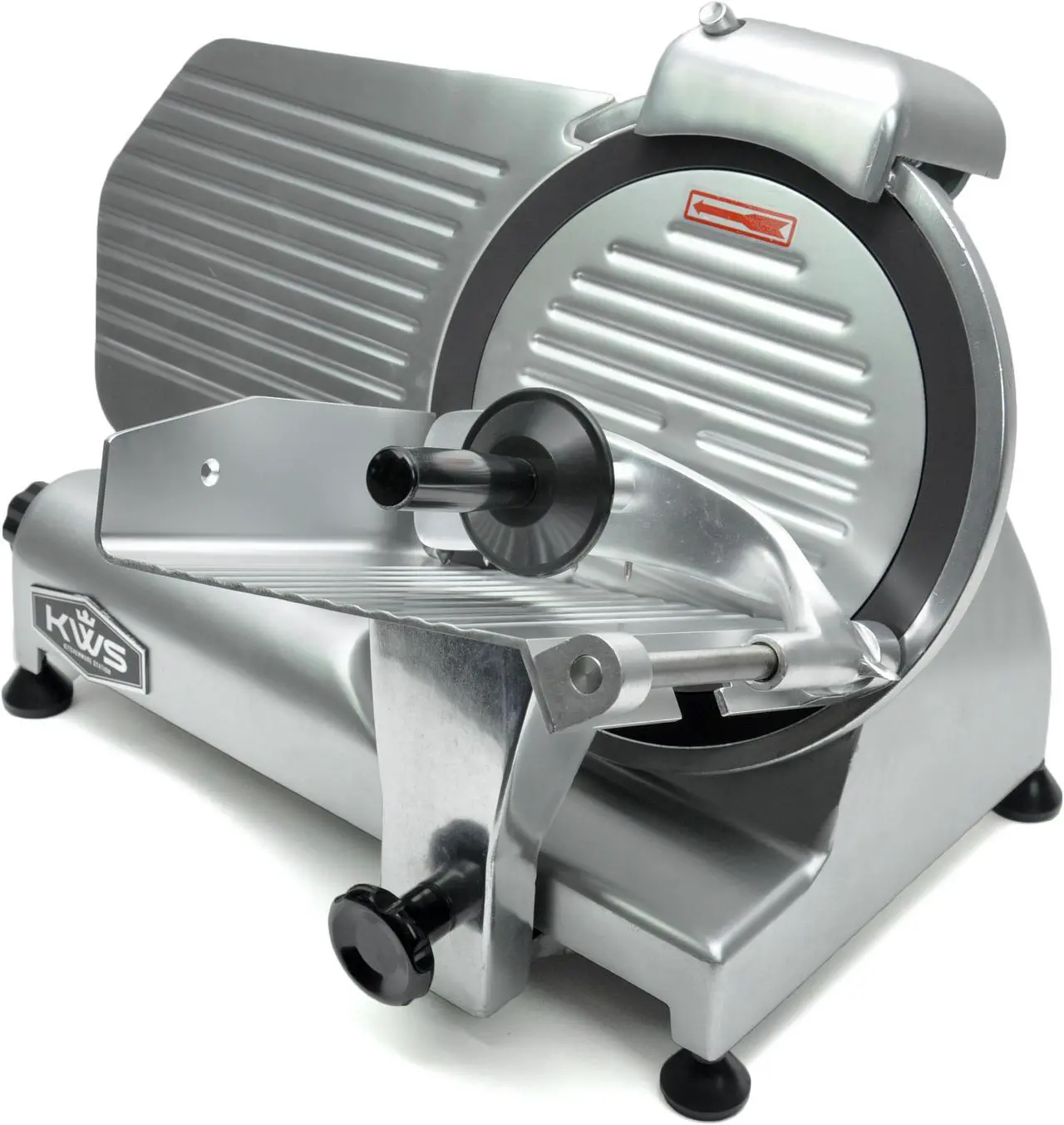 Alt view image 2 of 5 - KWS Premium Commercial 320w Electric Meat Slicer 10" with Non-sticky Teflon Blade, Frozen Meat/ Cheese/ Food Slicer Low Noises Commercial and Home Use