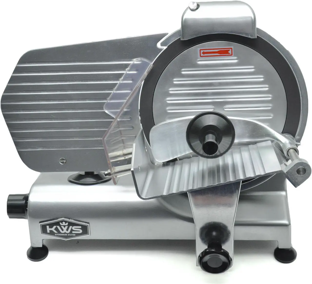 Alt view image 3 of 5 - KWS Premium Commercial 320w Electric Meat Slicer 10" with Non-sticky Teflon Blade, Frozen Meat/ Cheese/ Food Slicer Low Noises Commercial and Home Use