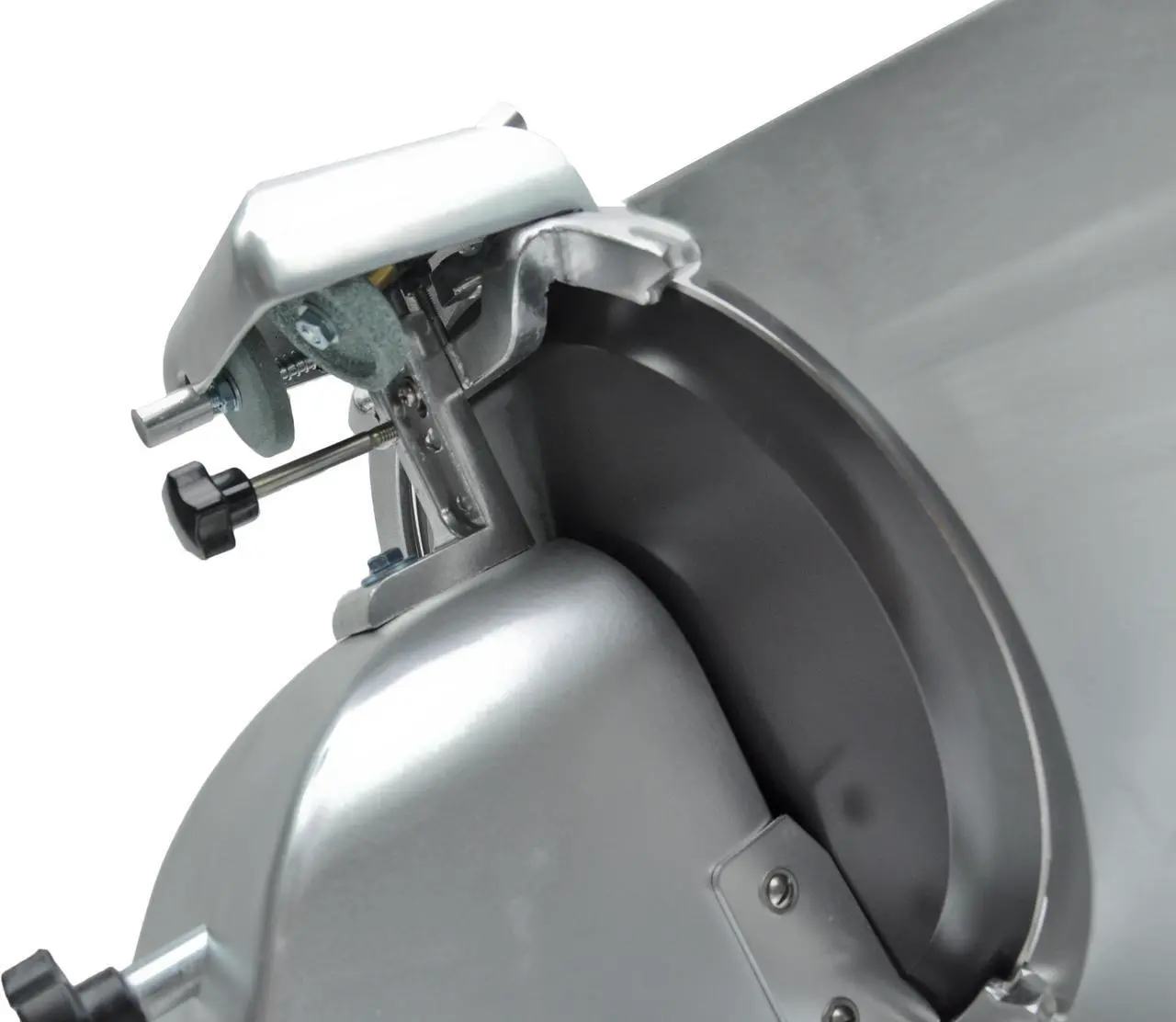 Alt view image 5 of 5 - KWS Premium Commercial 320w Electric Meat Slicer 10" with Non-sticky Teflon Blade, Frozen Meat/ Cheese/ Food Slicer Low Noises Commercial and Home Use