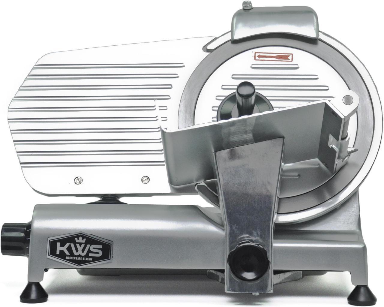 Main image of KWS Premium Commercial 320w Electric Meat Slicer 10" Stainless Blade, Frozen Meat/ Cheese/ Food Slicer Low Noises Commercial and Home Use