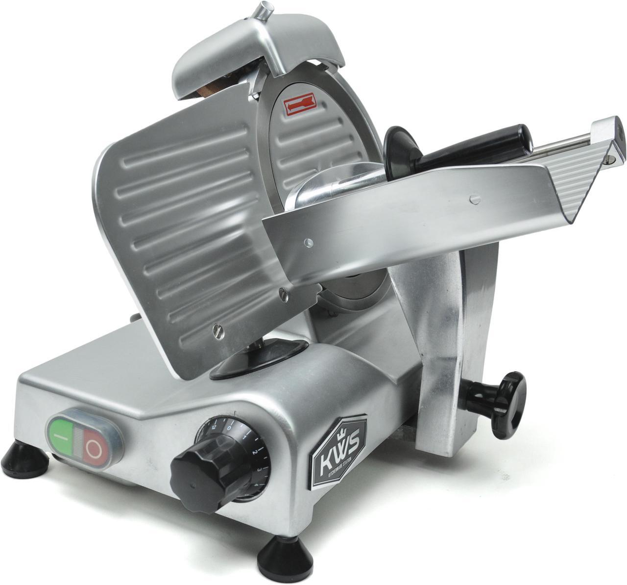 Alt view image 2 of 4 - KWS Premium Commercial 320w Electric Meat Slicer 10" Stainless Blade, Frozen Meat/ Cheese/ Food Slicer Low Noises Commercial and Home Use