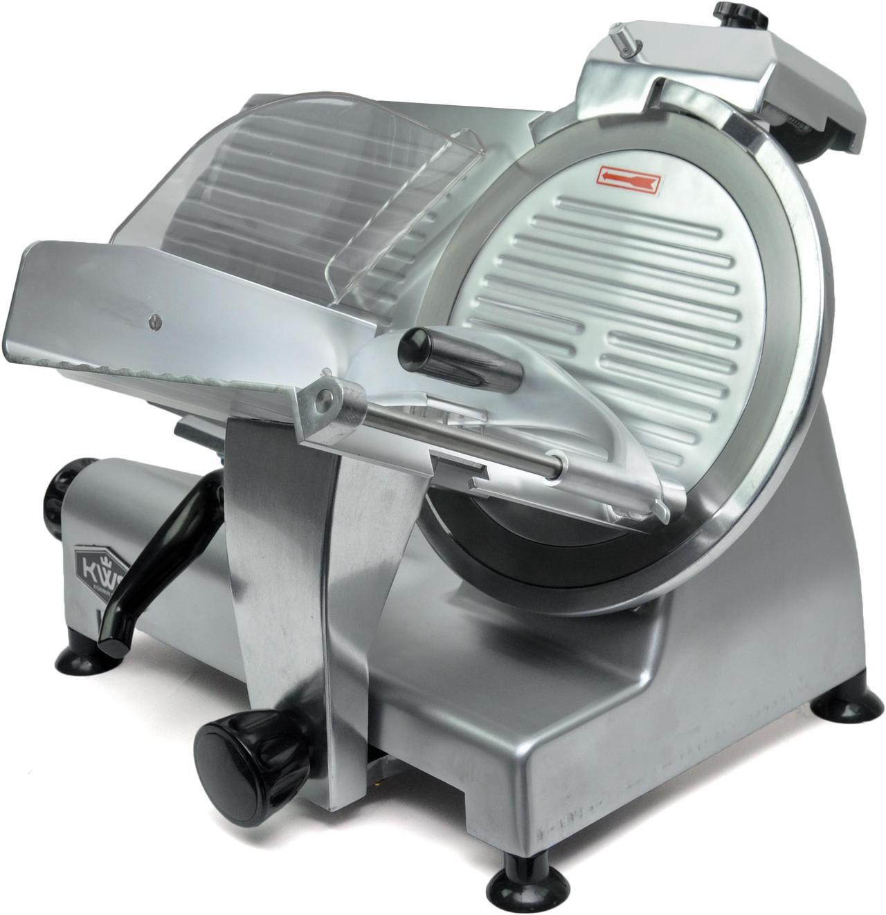 Alt view image 2 of 4 - KWS Premium Commercial 420w Electric Meat Slicer 12" Stainless Steel Blade, Frozen Meat/ Cheese/ Food Slicer Low Noises