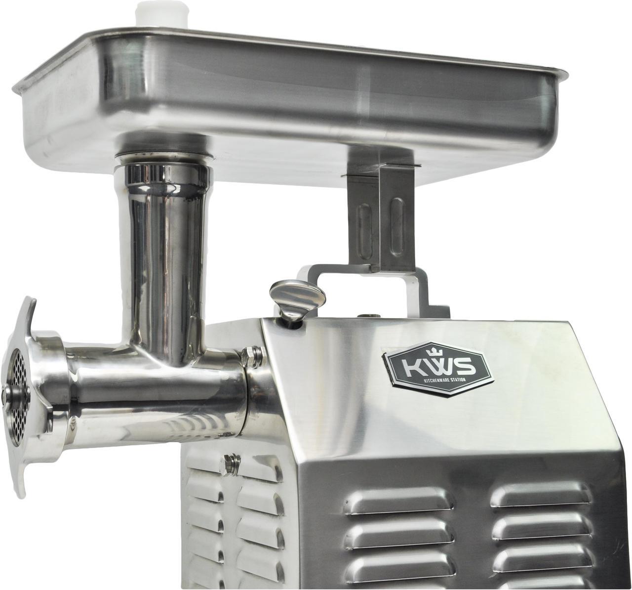 Alt view image 3 of 3 - KWS TC-12 Commercial 765W 1HP Electric Meat Grinder Stainless Steel Meat Grinder for Restaurant/deli/ Home