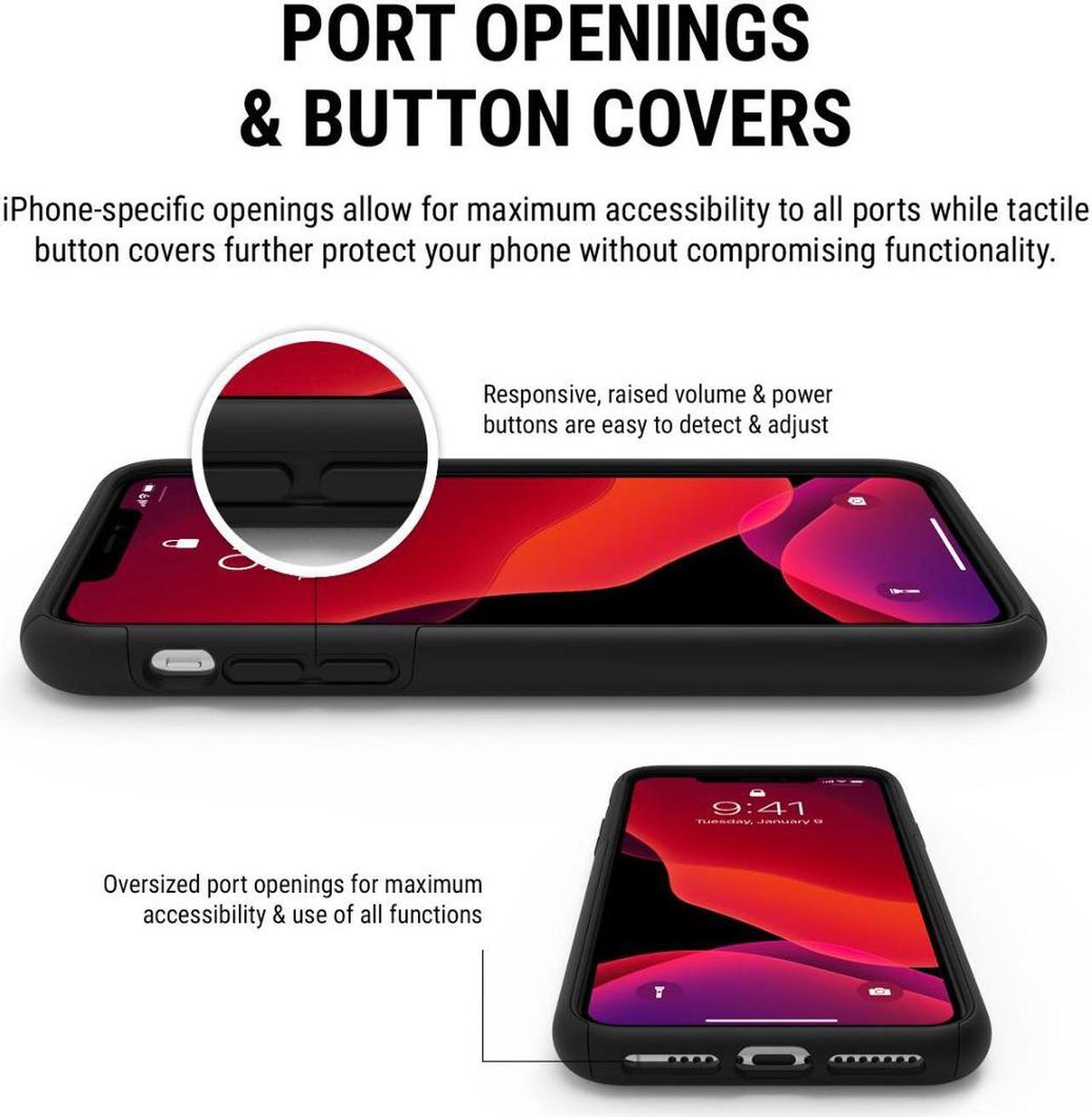Alt view image 4 of 10 - Incipio DualPro Dual Layer Case for Apple iPhone 11 Pro Max Black IPH1853BLK