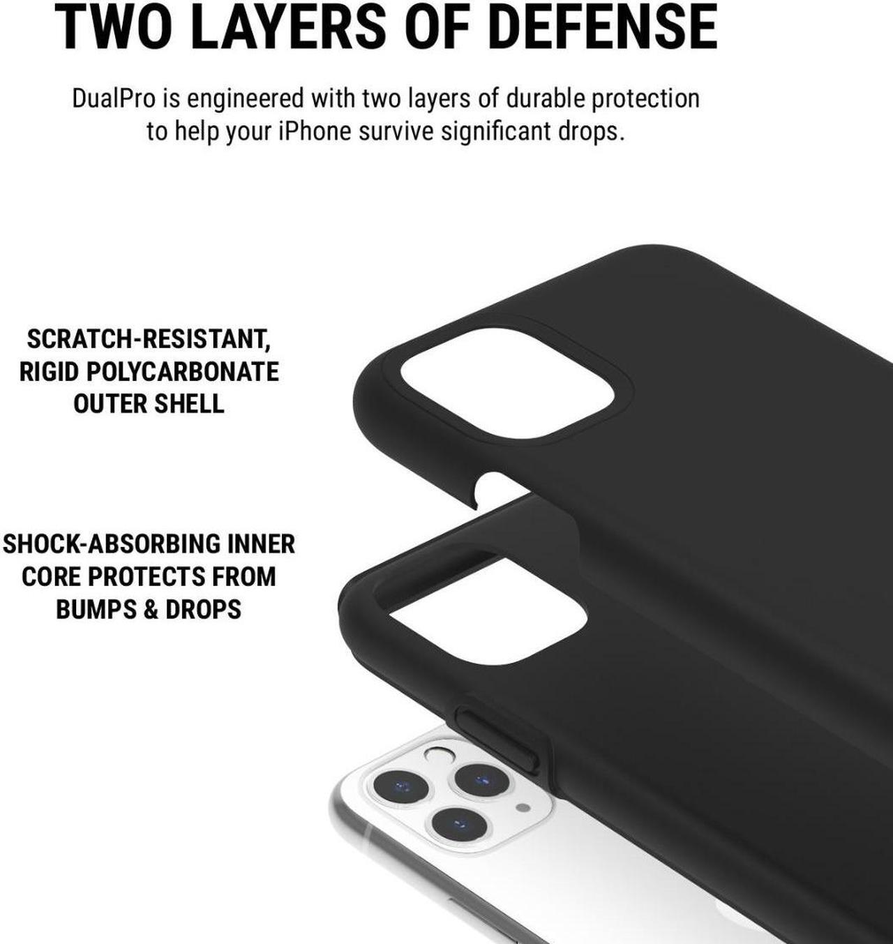 Alt view image 3 of 10 - Incipio DualPro Dual Layer Case for Apple iPhone 11 Pro Max Black IPH1853BLK