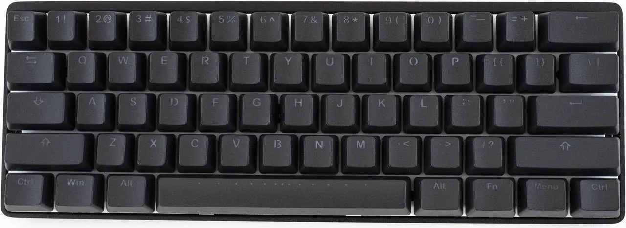 Alt view image 3 of 5 - Vortex New POK3R Black Case RGB LED 60% Double Shot PBT (Cherry MX Silent Red) Mechanical Keyboard