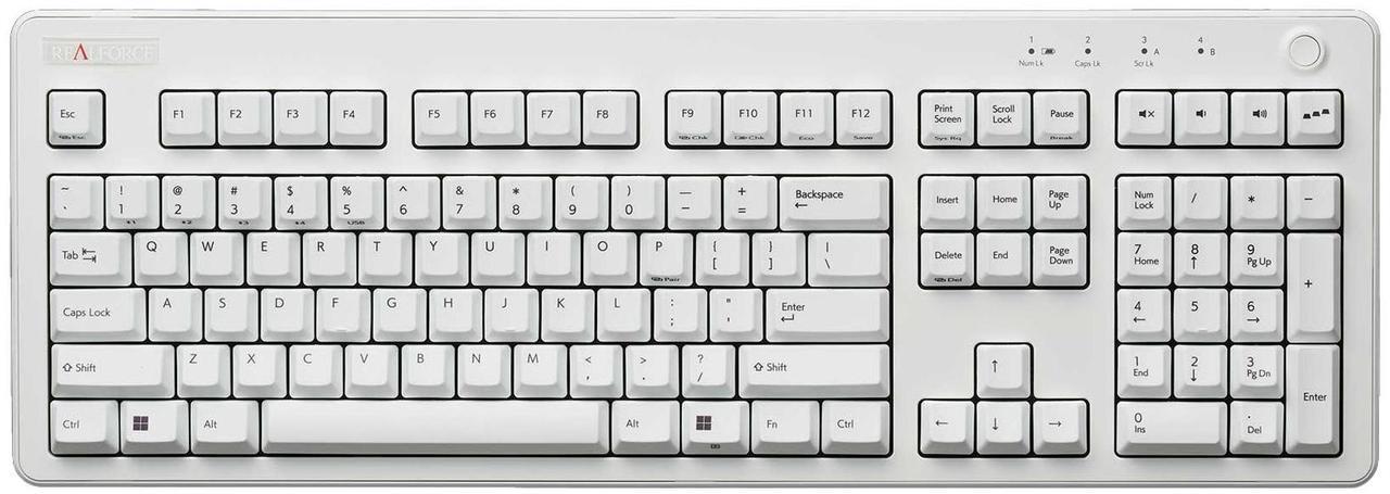 Main image of Topre Corporation Realforce R3 White Wireless Keyboard Topre Silent 45g
