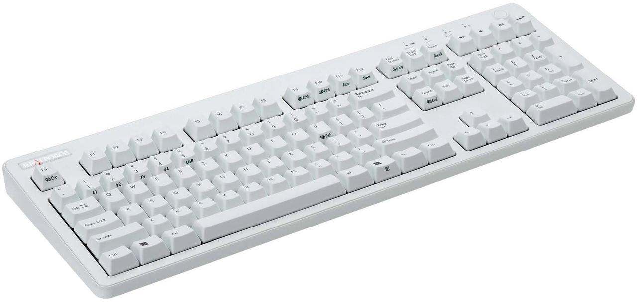 Alt view image 2 of 5 - Topre Corporation Realforce R3 White Wireless Keyboard Topre Silent 45g