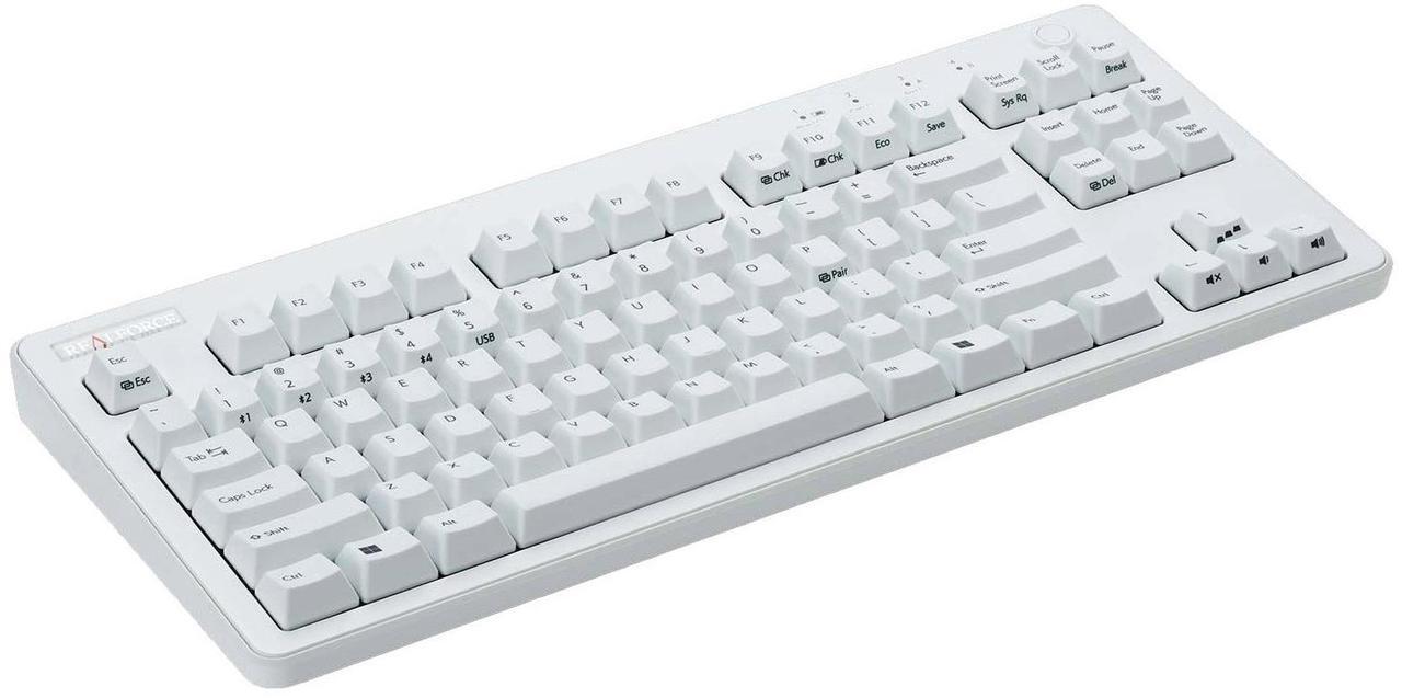 Alt view image 3 of 6 - Topre Corporation Realforce R3 TKL White Wireless Keyboard Topre Silent 45g