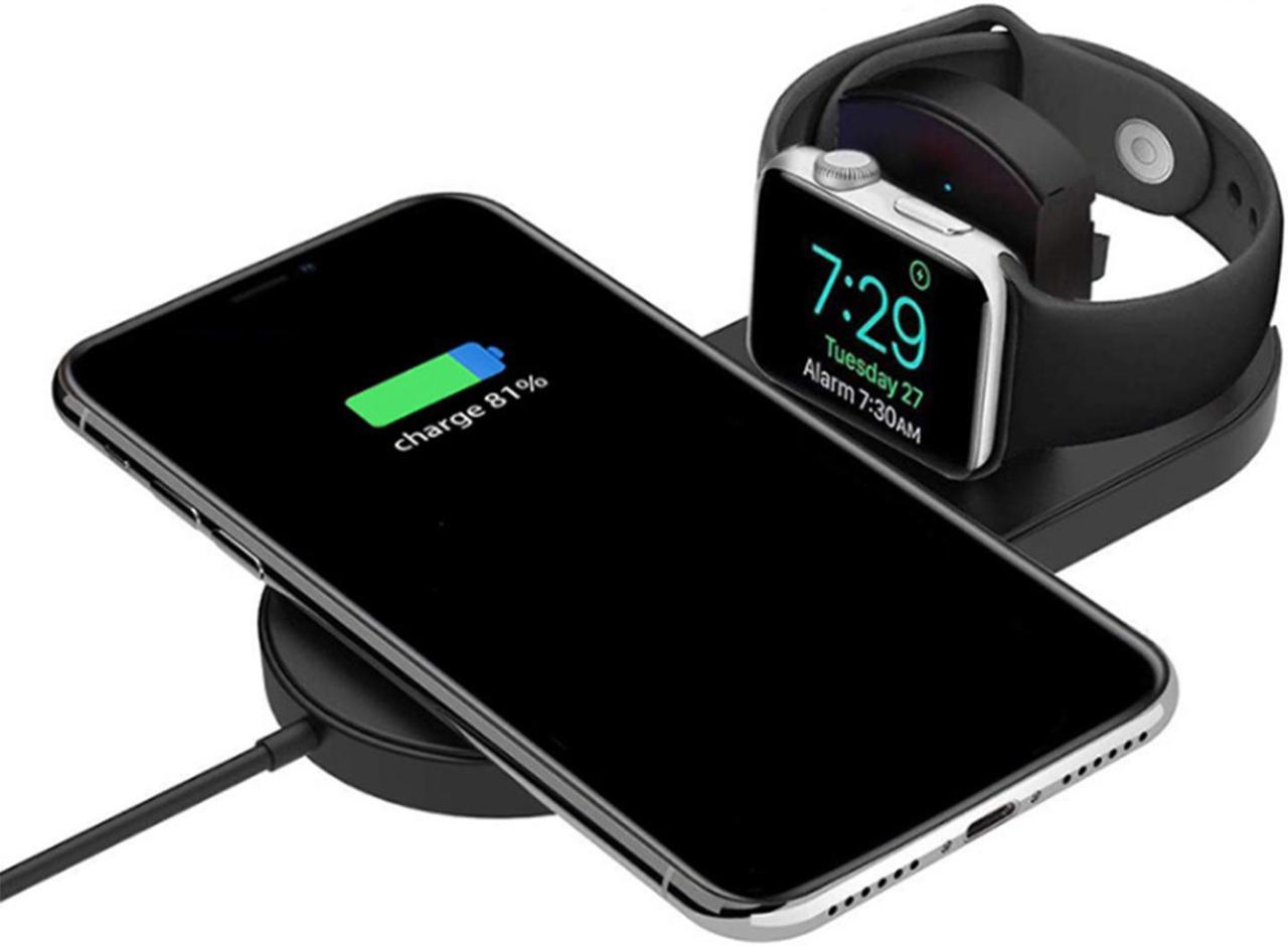 IMGadgets- Dual Wireless Charger for Smart Watch and Other Qi-Enabled Smart Devices